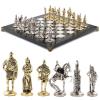 Подарочные шахматы "Русь" доска 40х40 см камень мрамор фото 1 — 