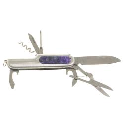 Нож мультитул складной 7 в 1 с камнем чароит — 