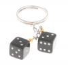 Брелок "Кубики-зарики" из черного обсидиана фото 1 — 