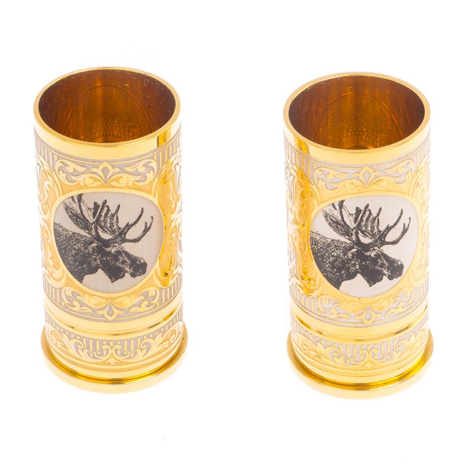 Набор из двух стопок "Лось" 40 мл Златоуст фото 1 — 