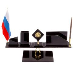 Письменный набор &quot;Оптимал&quot; из черного обсидиана — 