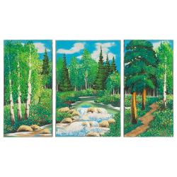 Картина модульная из камня &quot;Тропинка к ручью &quot; 30х50 см — 