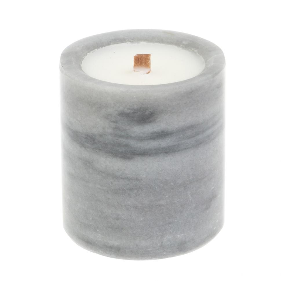 Свеча круглая из мрамора 4,8х4,8х5,3 см фото 1 — 