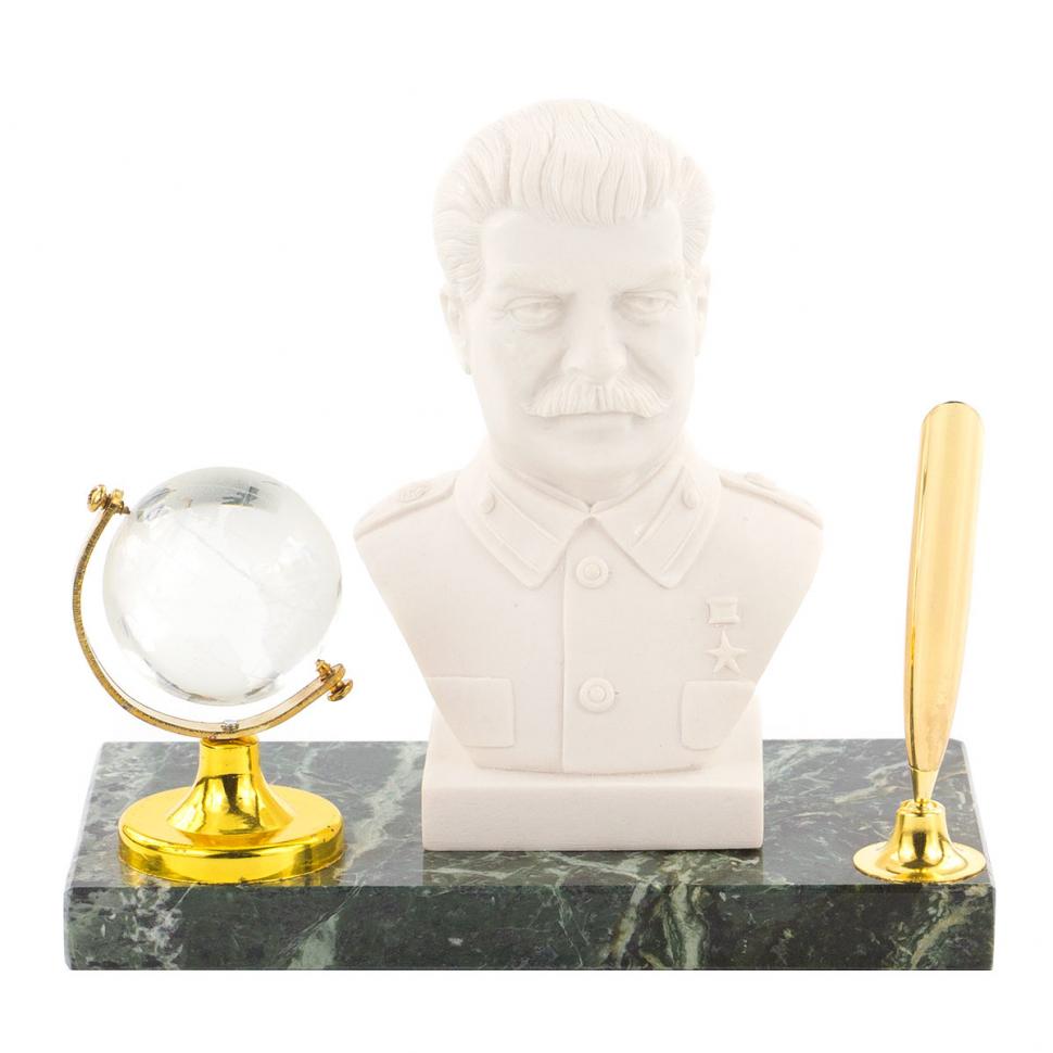 Подставка под ручку "Бюст Сталина" змеевик мрамолит фото 1 — 