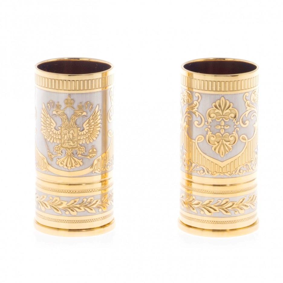 Набор из двух стопок "Герб России" 40 мл Златоуст фото 1 — 