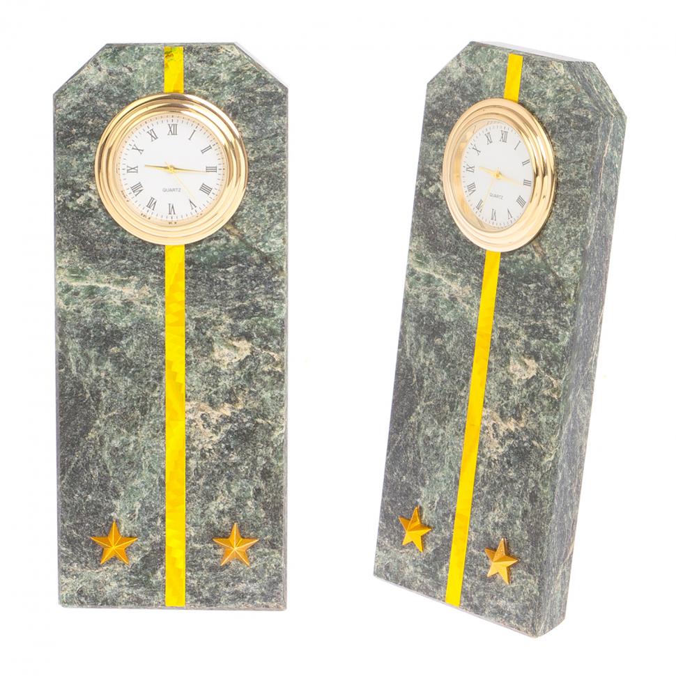 Часы "Погон лейтенант таможни" камень змеевик фото 1 — 