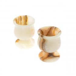 Набор рюмок 2 шт из оникса 15 мл 3,8х4,5 см в коробке (1,2х2) — 