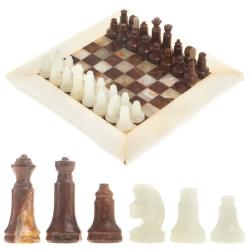 Шахматы &quot;Сувенирные&quot; камень оникс доска 20х20 см — 