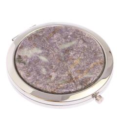Карманное зеркальце камень лепидолит серебро — 