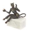 Бронзовая статуэтка "Чертик" на подставке из мрамора фото 1 — 