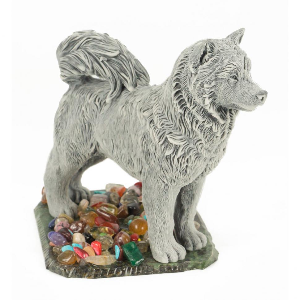 Сувенир "Хаски" из мрамолита фото 1 — 