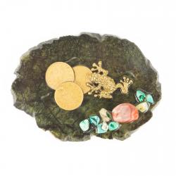 Магнит &quot;Лягушка с монетами&quot; змеевик — 