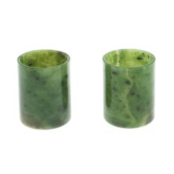 Набор стопок из нефрита 2 шт 4х5 см — 