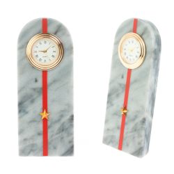 Часы &quot;Погон младший лейтенант МВД&quot; камень мрамор — 