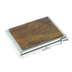 Портсигар на 20 сигарет с зажигалкой камень тигровый глаз — 