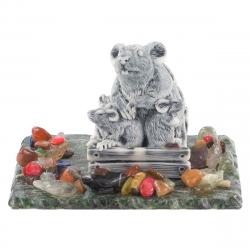 Сувенир &quot;Крыса с крысятами&quot; из мрамолита — 