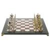 Шахматы сувенирные "Русь" доска 40х40 см камень мрамор лемезит фото 2 — 