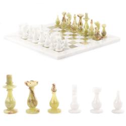 Сувенирные шахматы &quot;Стандарт&quot; доска 38х38 см из оникса и мрамора — 