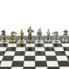 Шахматы "Дон Кихот" доска 28х28 см из камня мрамор фото 5 — 