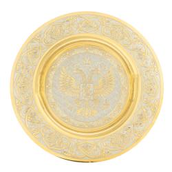 Тарелка с гравюрой &quot;Герб России&quot; 12 см Златоуст — 