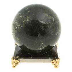 Шар из нефрита 10 см на подставке — 