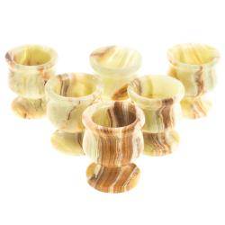 Набор рюмок из оникса 6 шт 20 мл 3,8х4,5см в коробке (1,5х2) — 