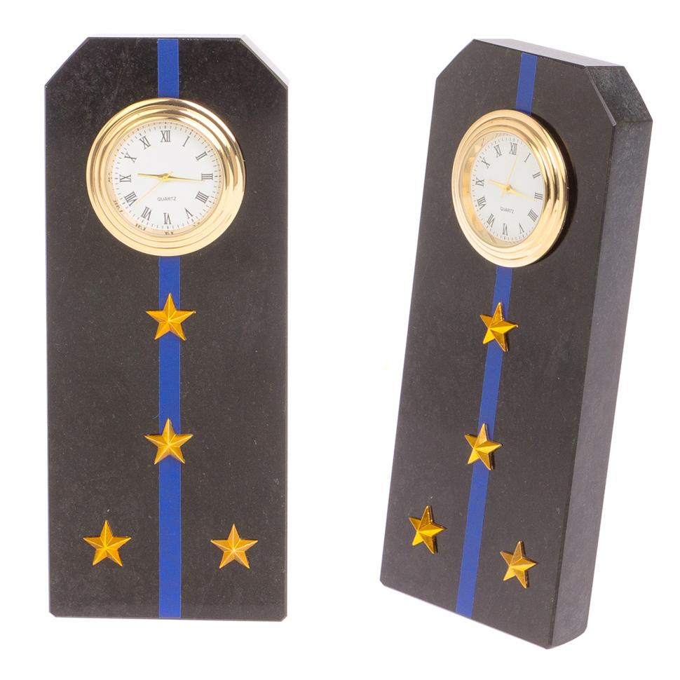 Часы "Погон капитан Авиации ВМФ" из змеевика фото 1 — 