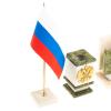 Письменный прибор с гербом и флагом России камень мрамор, змеевик фото 3 — 