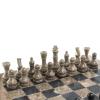 Шахматы "Дебют" мрамор, ракушечник доска 38х38 см фото 3 — 