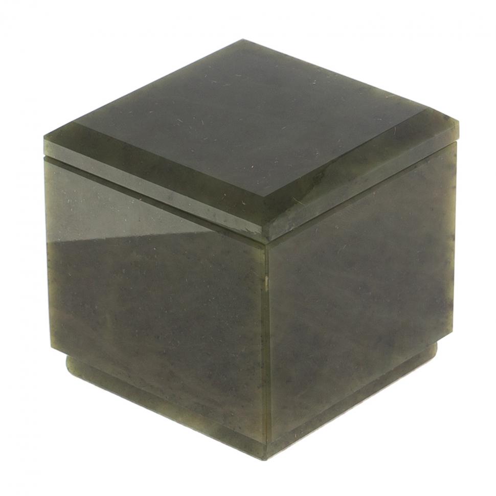 Шкатулка из нефрита 5,5х5,5х5,5 см фото 1 — 