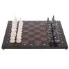 Шахматы "Северные народы" доска 40х40 см лемезит змеевик фото 2 — 