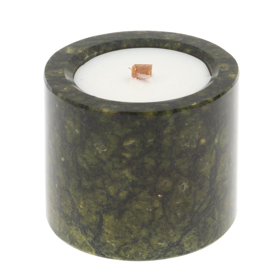 Свеча круглая из змеевика 5х5х4,2 см фото 1 — 