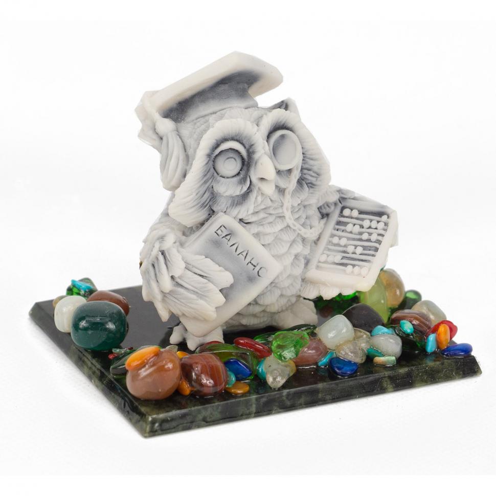 Сувенир "Филин бухгалтер" из мрамолита фото 1 — 