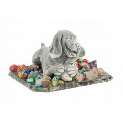 Сувенир &quot;Собака с косточкой&quot; из мрамолита — 