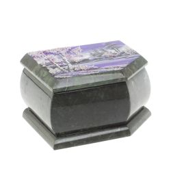 Шкатулка с расписной крышкой &quot;Зима&quot; 11х9х6,5 см — 