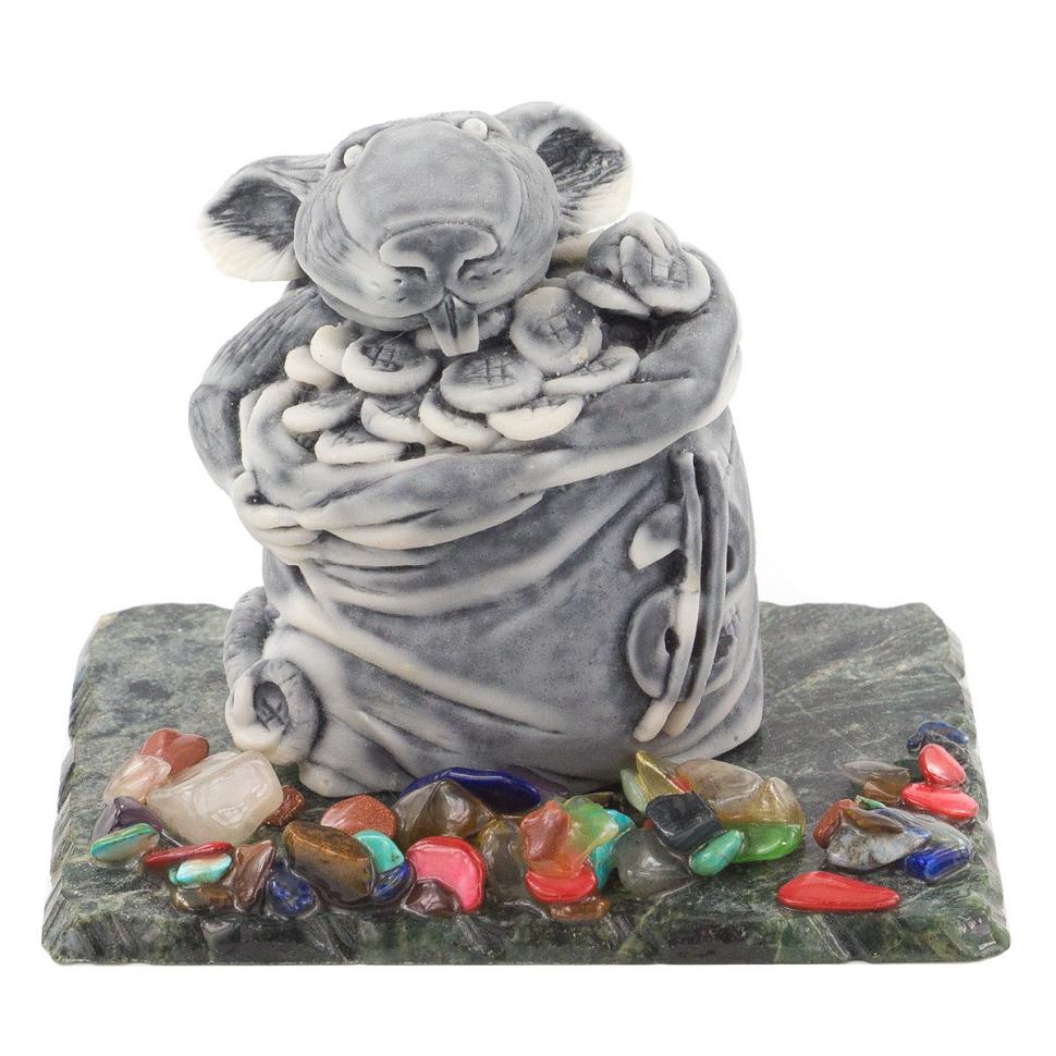 Сувенир из мрамолита "Крыса в мешке" фото 1 — 