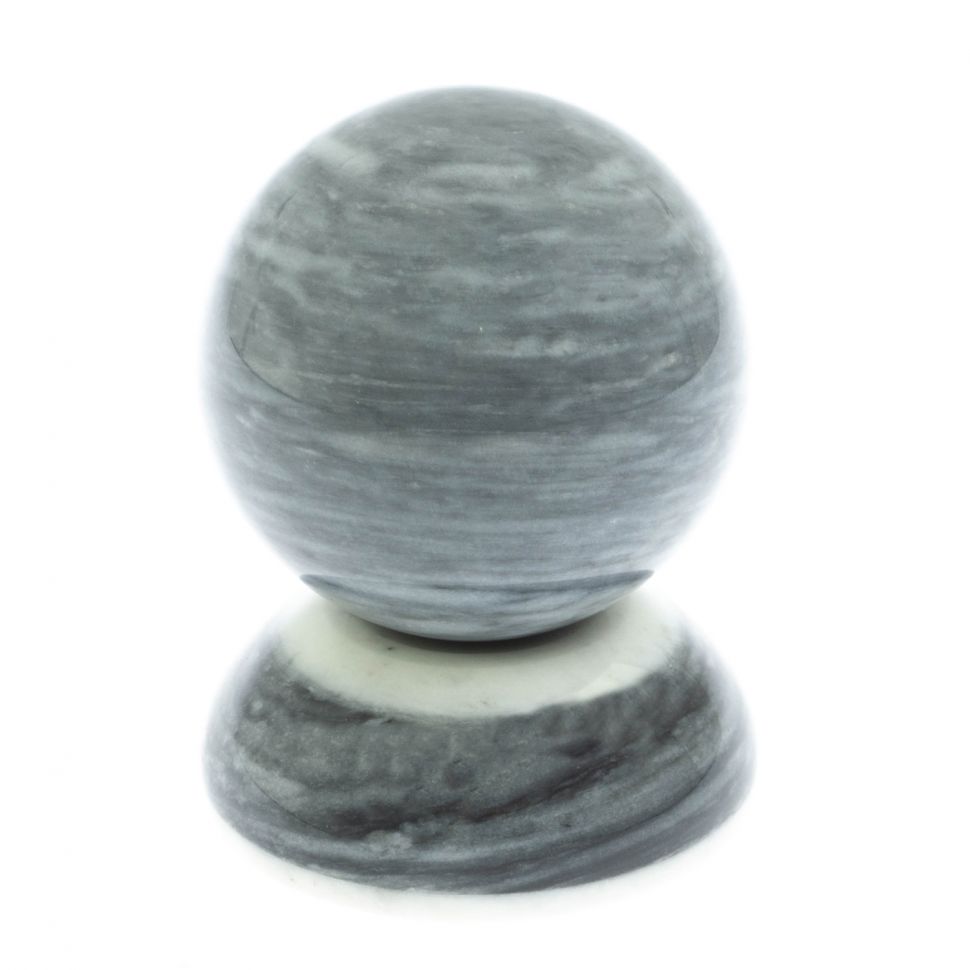 Шар 7,5 см на подставке из серого мрамора фото 1 — 