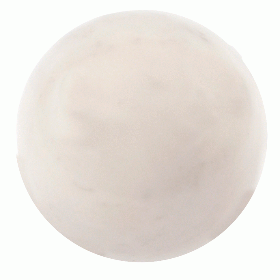 Шар 10 см из белого мрамора фото 1 — 