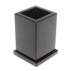 Карандашница из черного змеевика 8х8х11,5 см — 