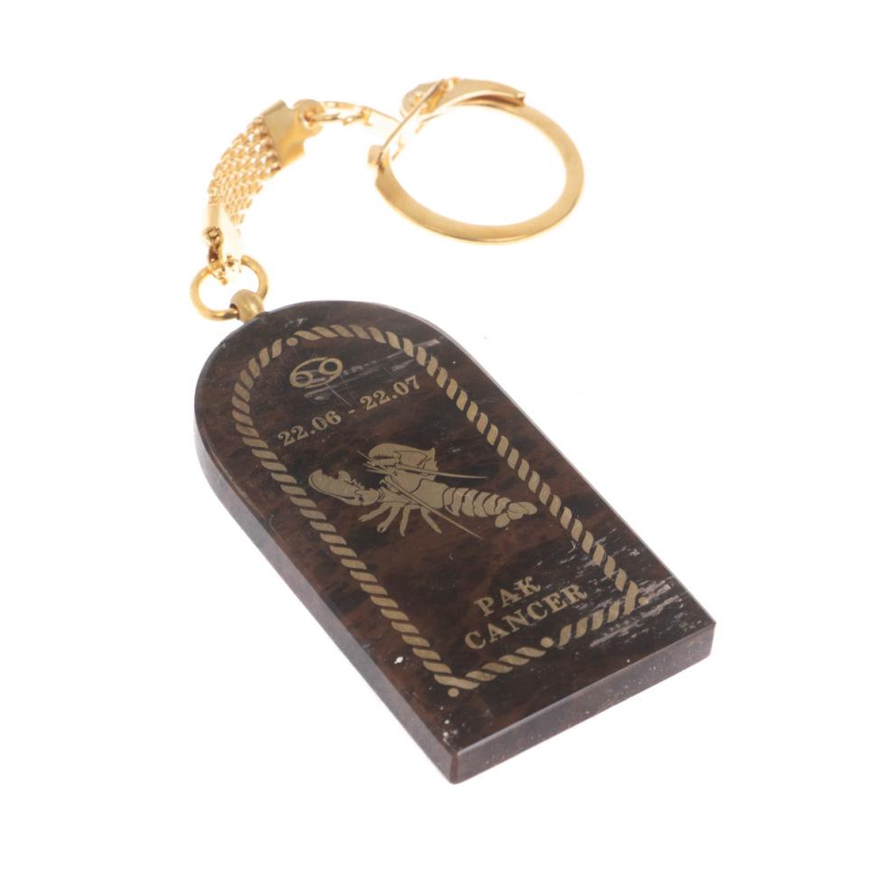 Брелок из обсидиана знак зодиака "Рак" фото 1 — 