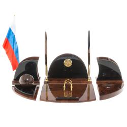 Письменный набор &quot;Овальный&quot; камень обсидиан — 