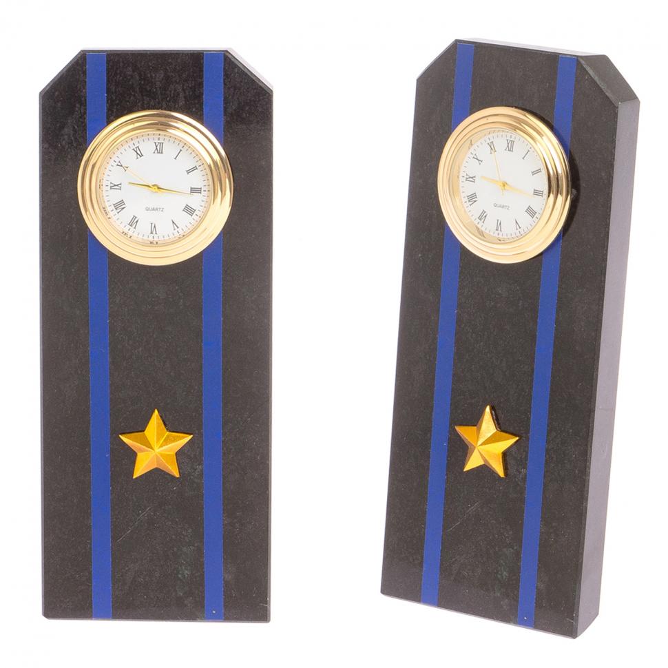 Часы "Погон майор Авиации ВМФ" из змеевика фото 1 — 