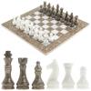 Шахматы "Битва" ракушечник, мрамор доска 38х38 см фото 1 — 