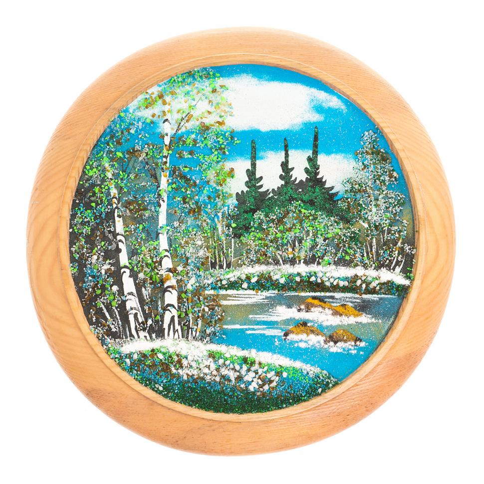 Тарелка декоративная "Весна" 25 см каменная крошка фото 1 — 