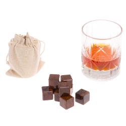 Камни для виски 9 кубиков из коричневого обсидиана — 