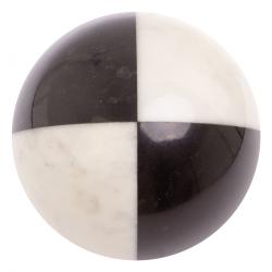 Шар из черного змеевика и мрамора 12,5 см — 