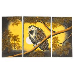 Картина модульная из камня &quot;Сова&quot; 30х50 см — 