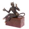 Бронзовая статуэтка "Чертик" на подставке из лемезита фото 1 — 