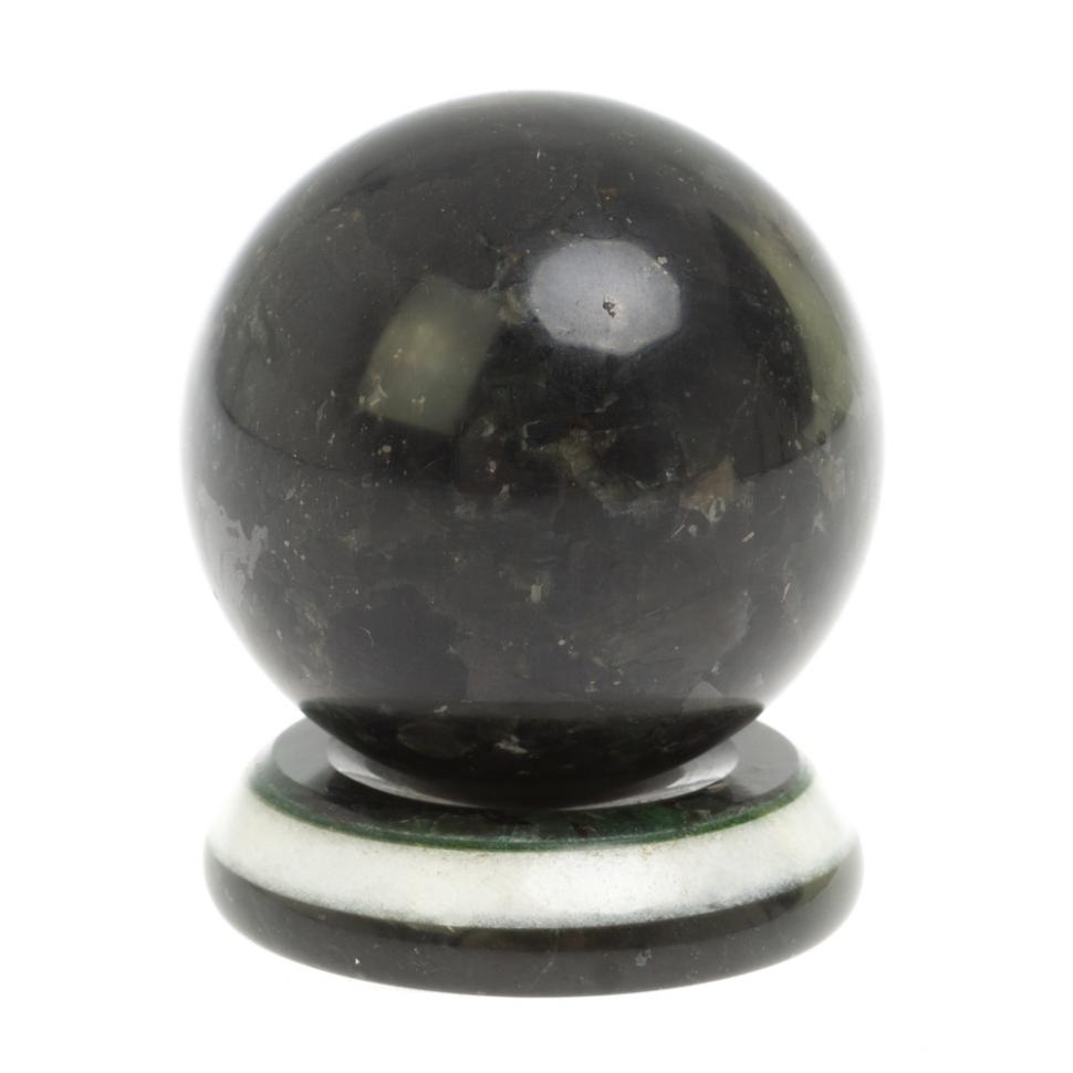 Шар из лабрадорита 4,8 см на подставке фото 1 — 