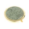 Зеркало круглое из камня жадеит цвет золото фото 1 — 